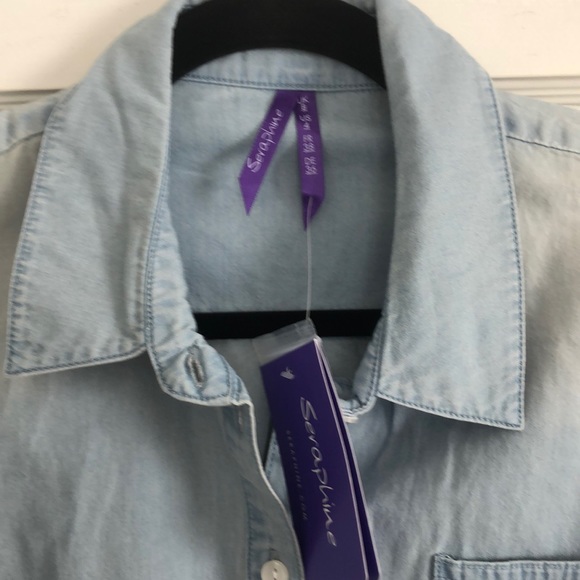 Seraphine Denim Maternity Shirt Dress - Picture 2 of 2